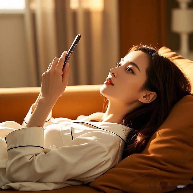刘诗诗棕发睡衣look，慵懒温柔美如画！