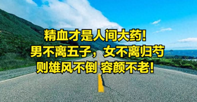 精血才是人间大药!男不离五子,女不离归芍 则雄风不倒 容颜不老!