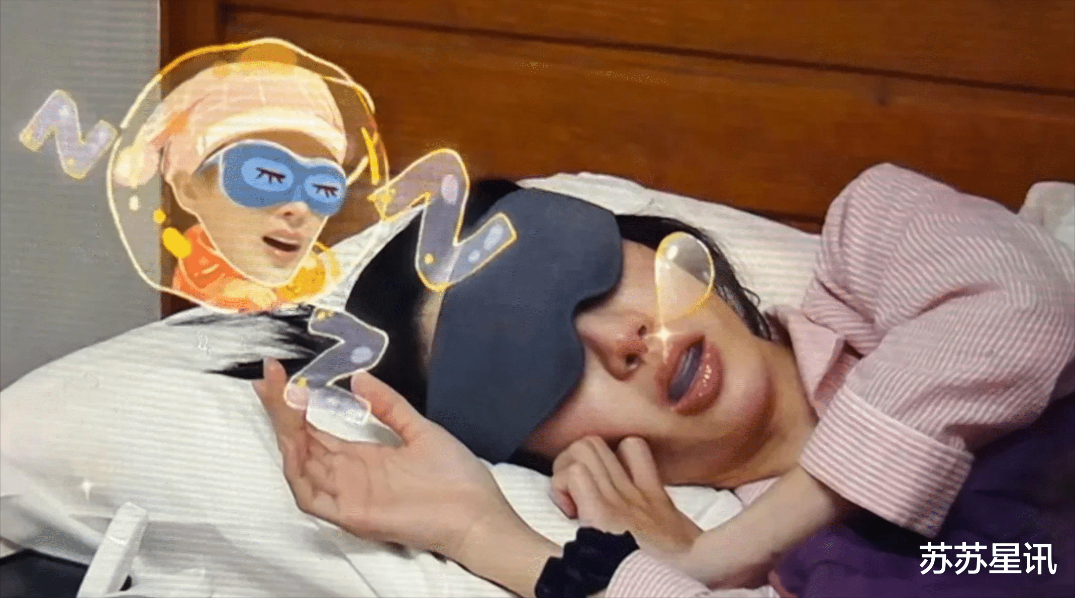 34岁金晨在节目中睡觉时,鼻孔和嘴巴都带着保持器,再陷整容质疑