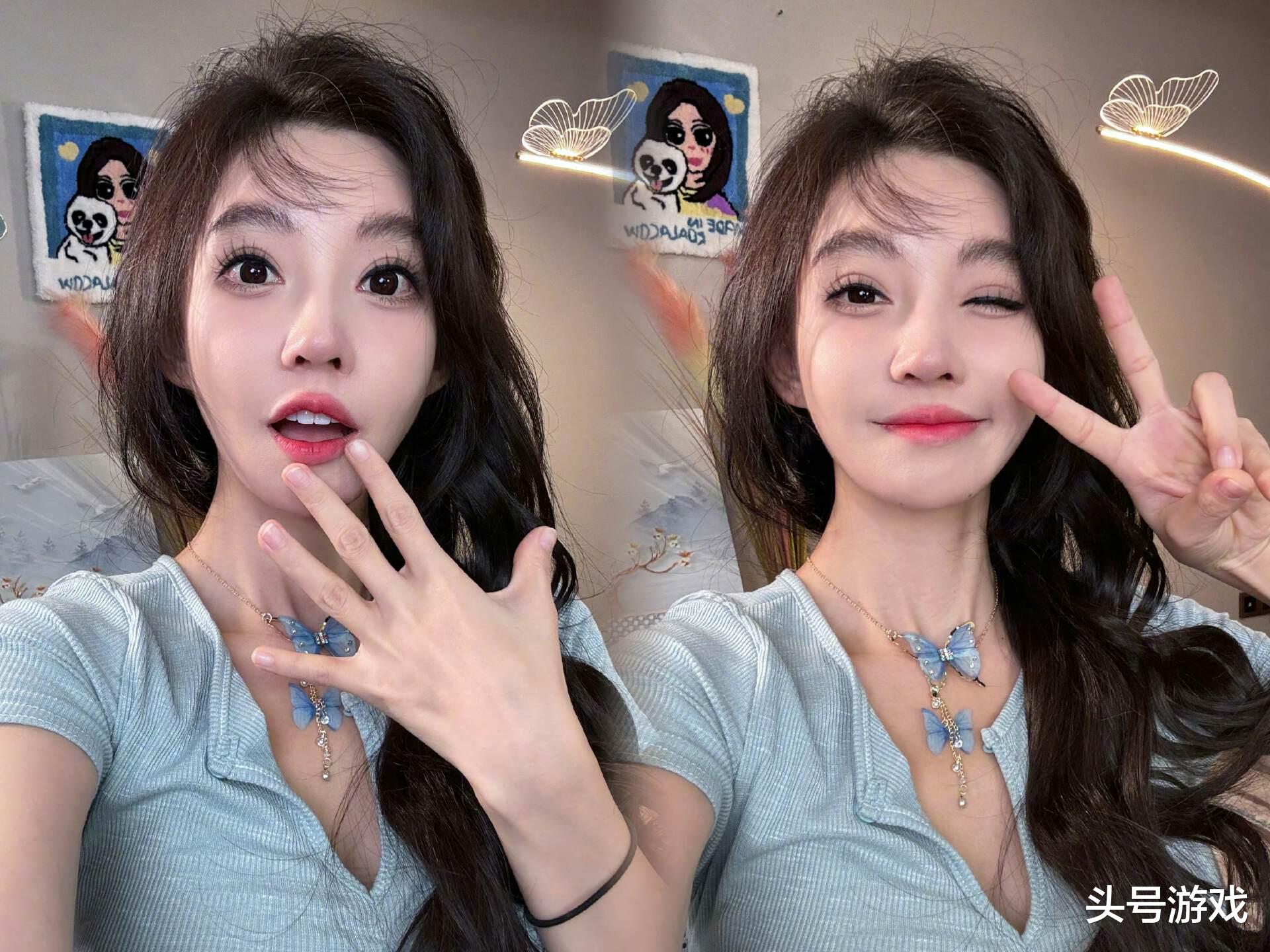 冯提莫首次直播期间换衣服，更换小狗吊带裙太美了，粉丝：穿那么少不冷吗？