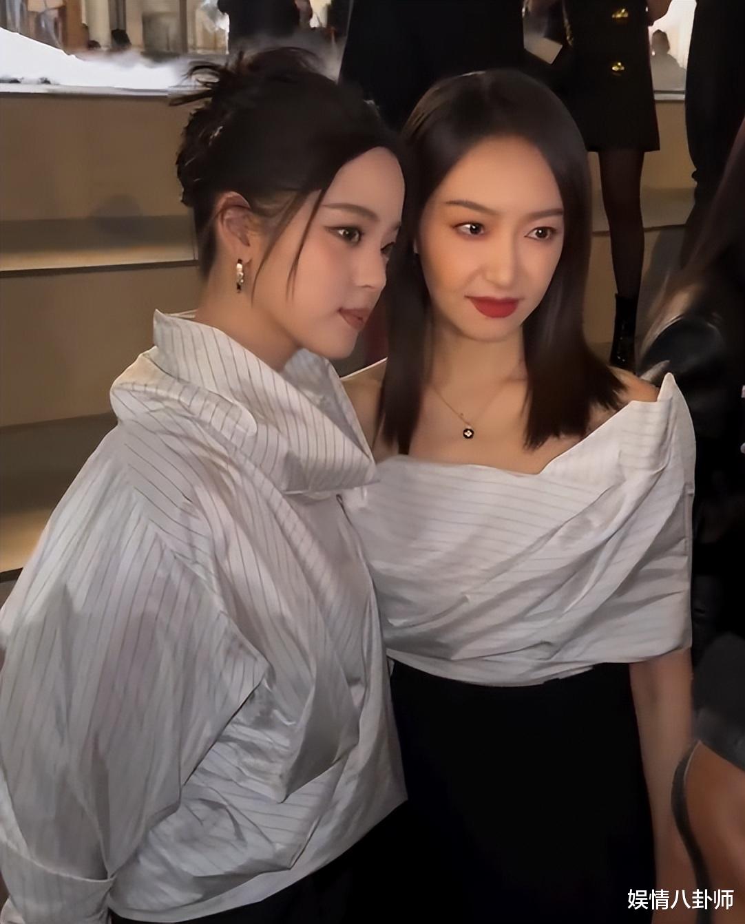 37岁杨幂与36岁刘亦菲亮相巴黎,杨幂皮肤下垂松垮,刘亦菲身材走样却赢麻了