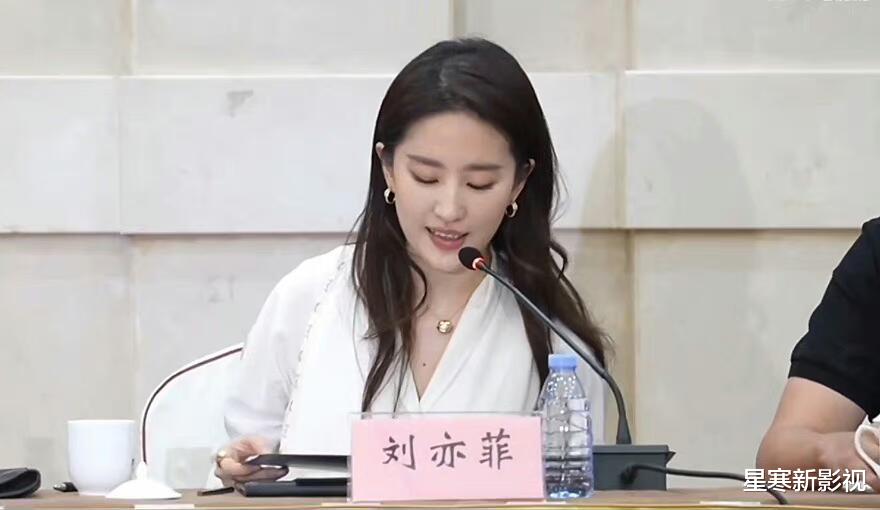 刘亦菲参加座谈会,穿白色衬衫很仙,比她颜值更出圈的是她的通透
