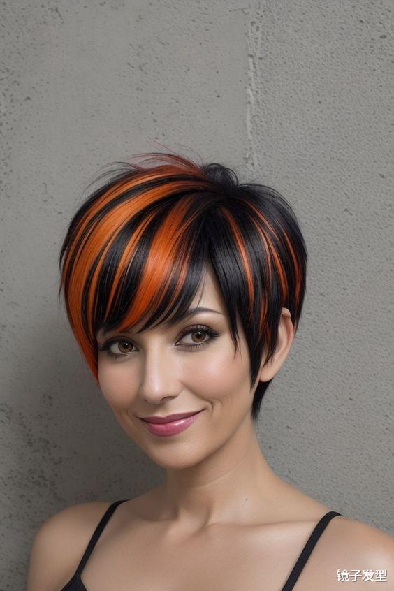 女发不论怎么剪，也要试试彩色层次短发，美得让人心动