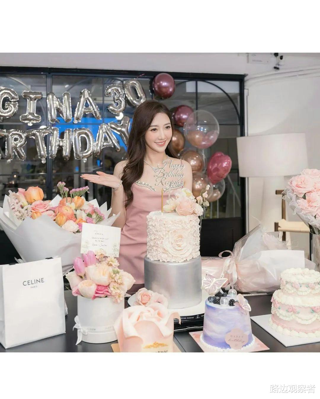 何依婷30岁生日派对星光熠熠,TVB肌肉猛男惊艳亮相,粉色主题凸显女神气质