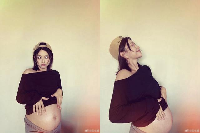 包文婧晒6个月孕肚！又大又圆本人一点没胖，颜值回春皮肤状态好