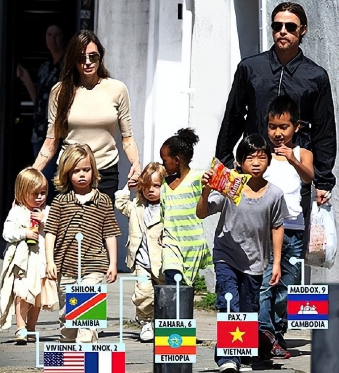 朱莉龙凤胎子女一起购物！皮特儿子眼神像爸爸，女儿也遗传父亲了