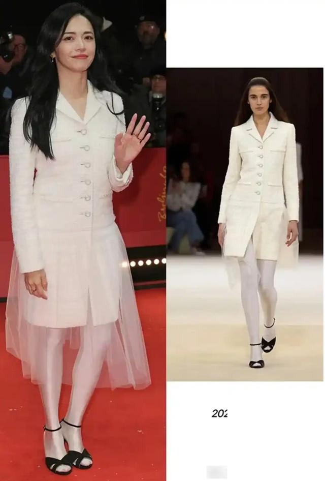 姚晨到了国外彻底放飞!穿小香风裙配体型裤,意外美出了新高度!