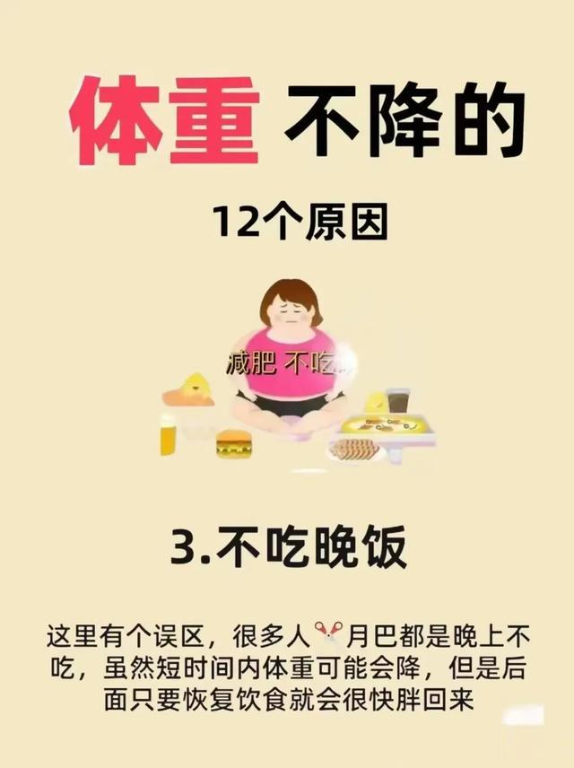 想瘦身，但体重迟迟不降的12个原因