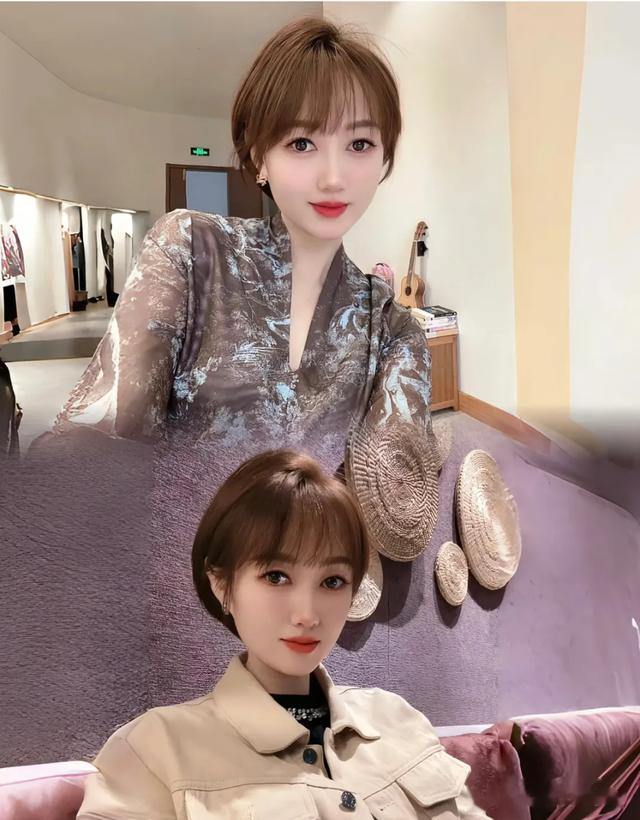 中年女性，剪层次短发，减龄魅力挡不住