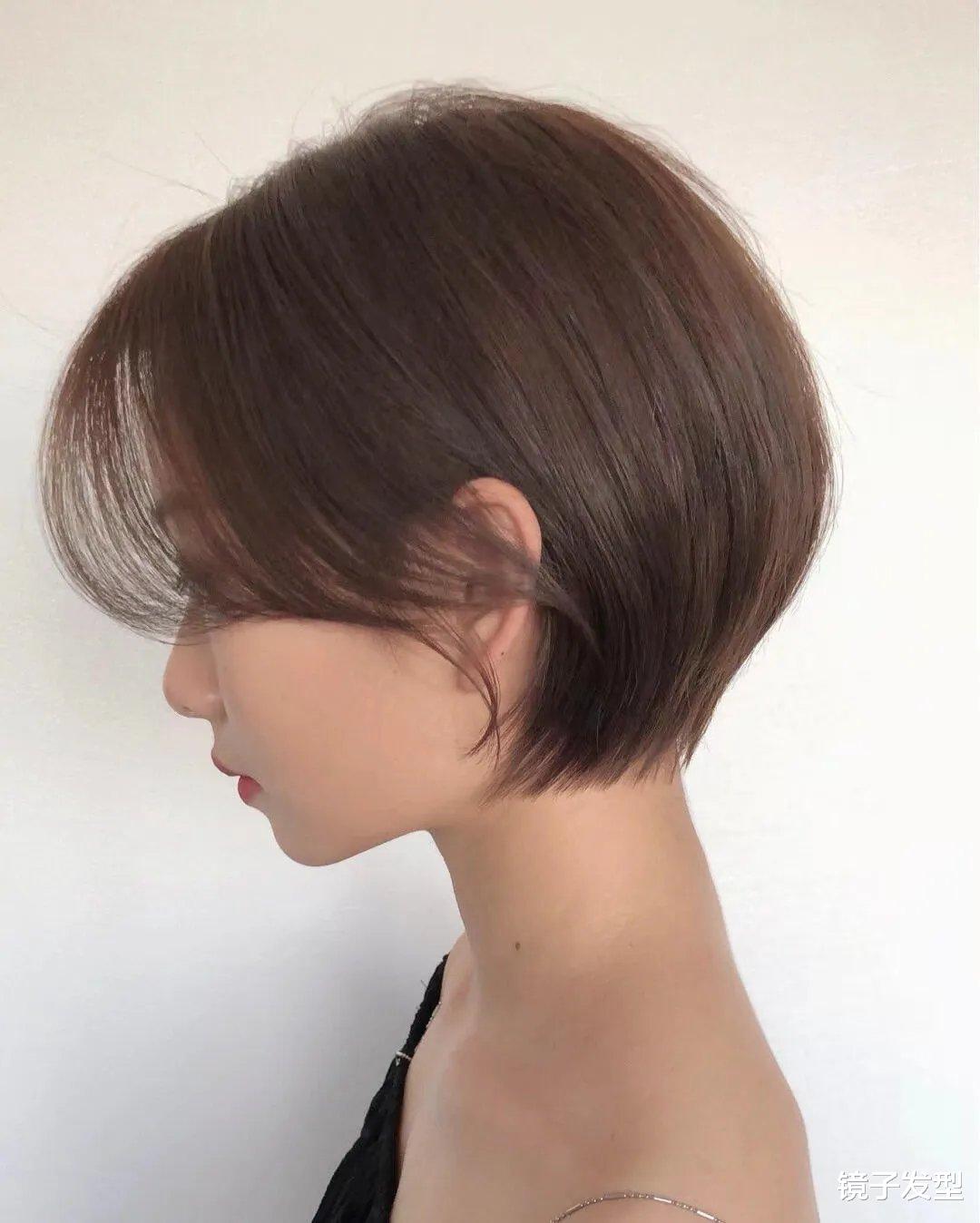 立体后脑勺短发,时尚还修饰头型,头骨扁平的姐妹别错过