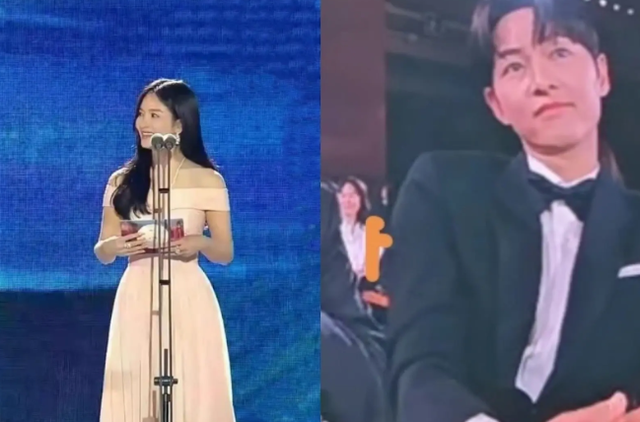 宋慧乔宋仲基重逢!一个台上颁奖!一个台下凝望!粉丝终于释怀了