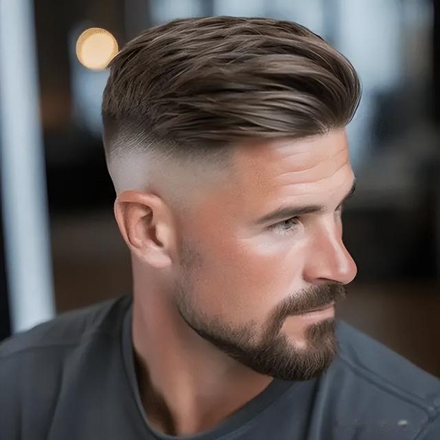 男士露额侧背发型:30岁以上男士的帅气之选