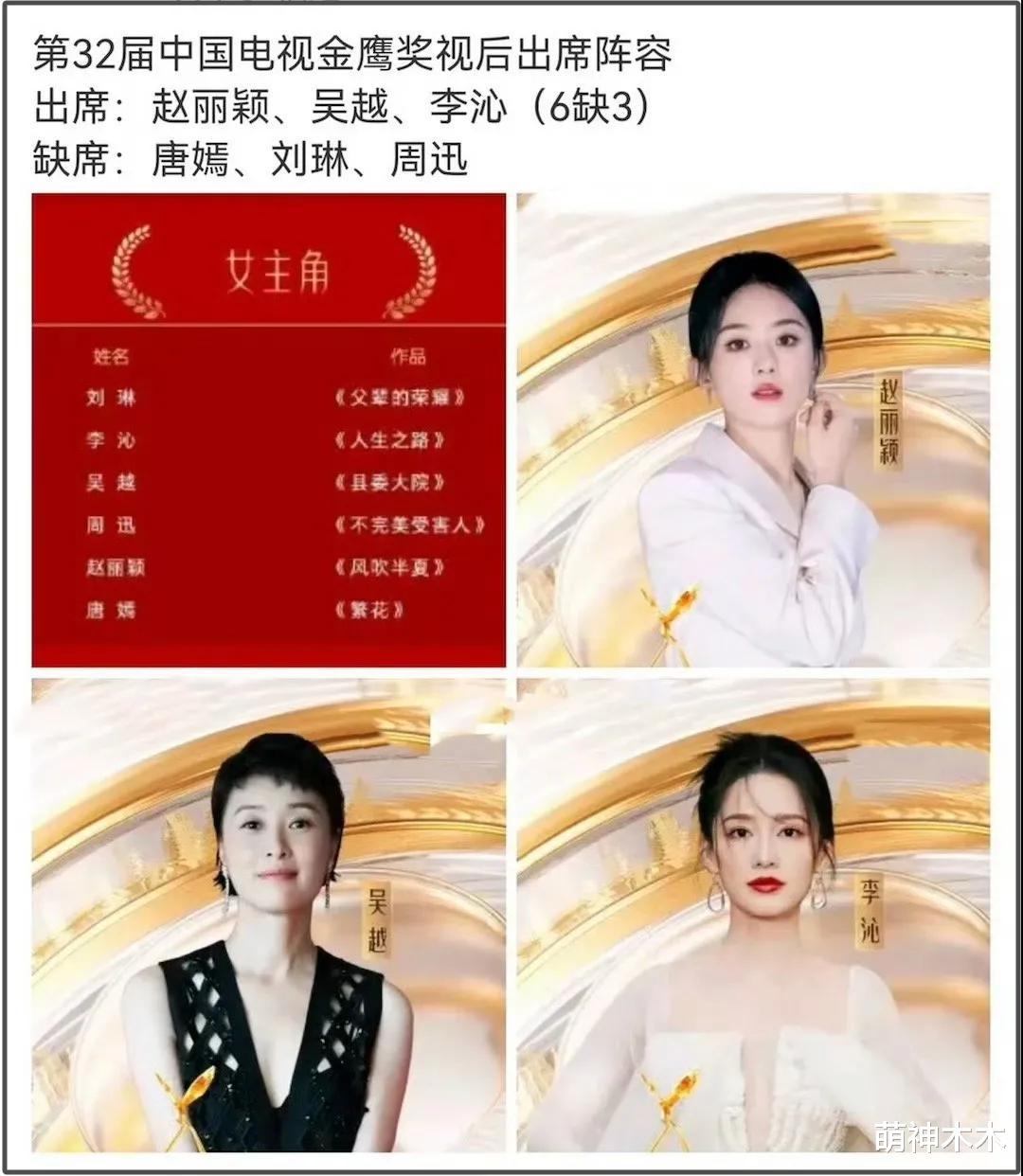 金鹰奖出席名单引热议，唐嫣胡歌等人缺席，网友吐槽：结果太好猜