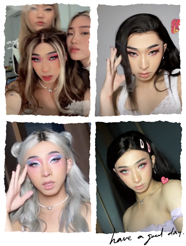 伊能静22岁儿子再穿女装,青春时尚又火辣,五官秀气比女生还美