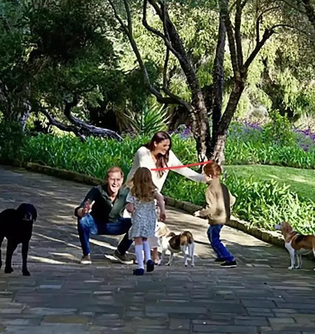 抢先一步!哈里梅根发布圣诞全家福,莉莉贝特身高优势不输夏洛特