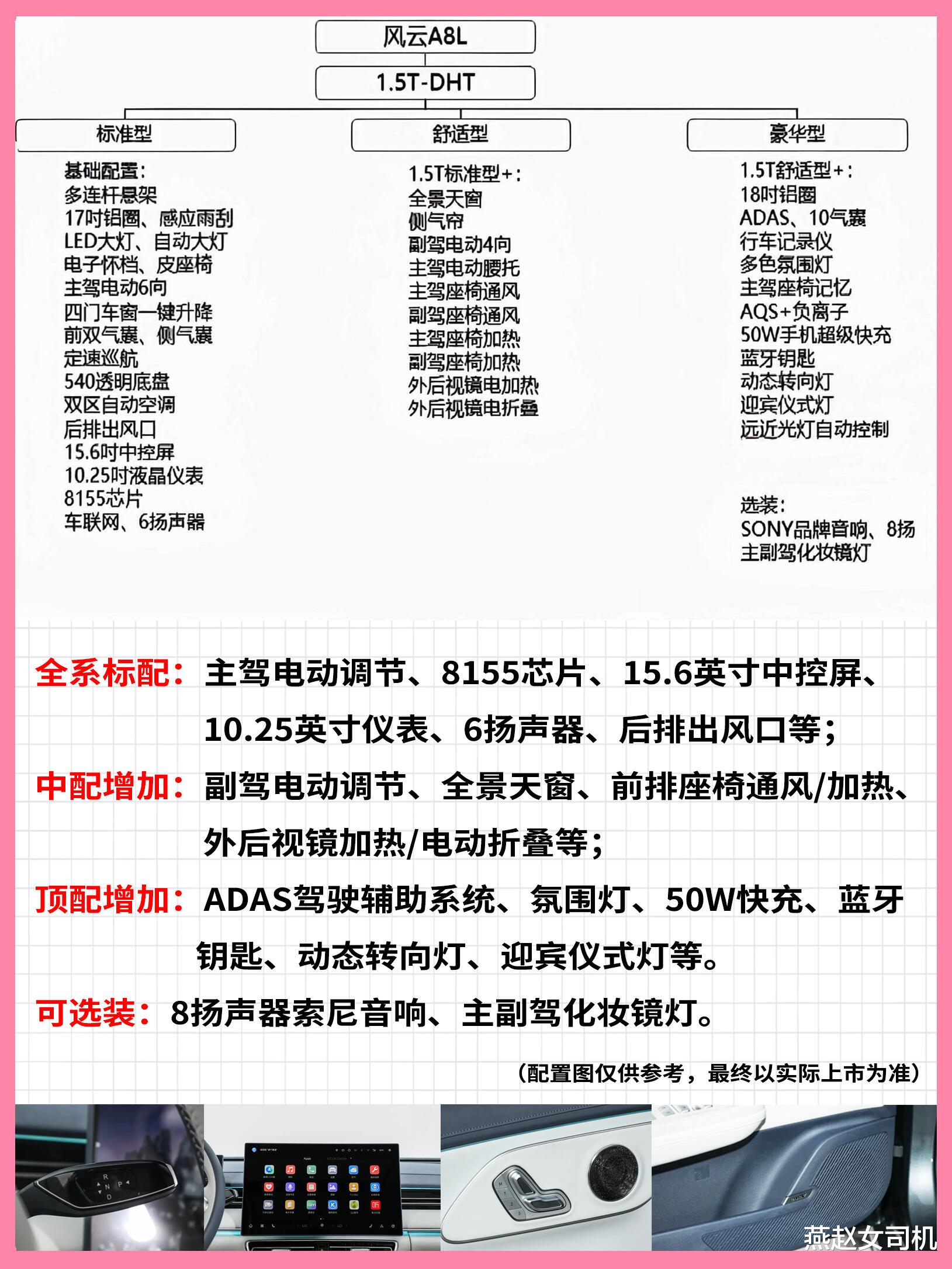 奇瑞风云A8L配置曝光，长近4米8+迎宾灯，配独立后悬+续航2500km