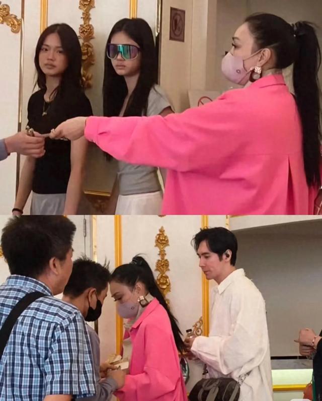 钟丽缇一家泰国度假，张伦硕海边直播给女儿拍照，跟亲爸爸没区别