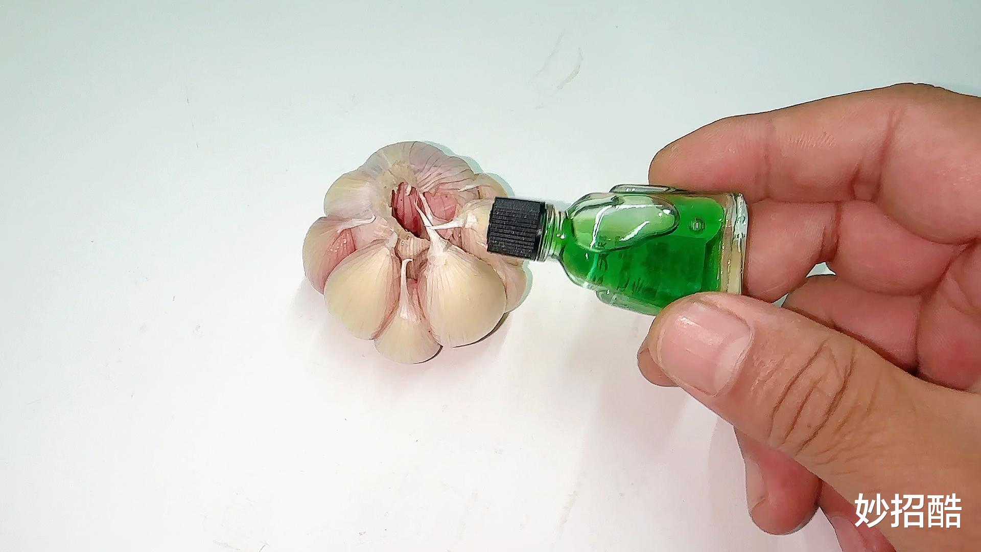 把风油精滴在大蒜上，作用太厉害了，解决家家户户的大烦恼