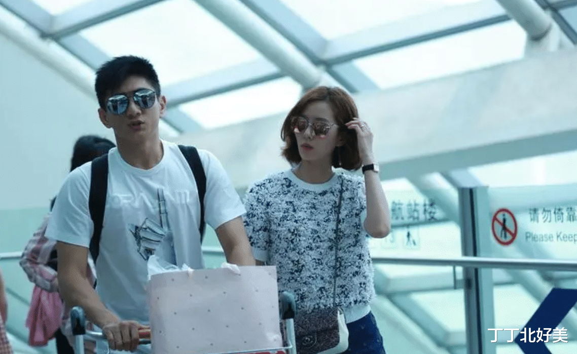 刘诗诗与大17岁的吴奇隆走机场，穿衣打扮洋气，反衬男方略显微胖