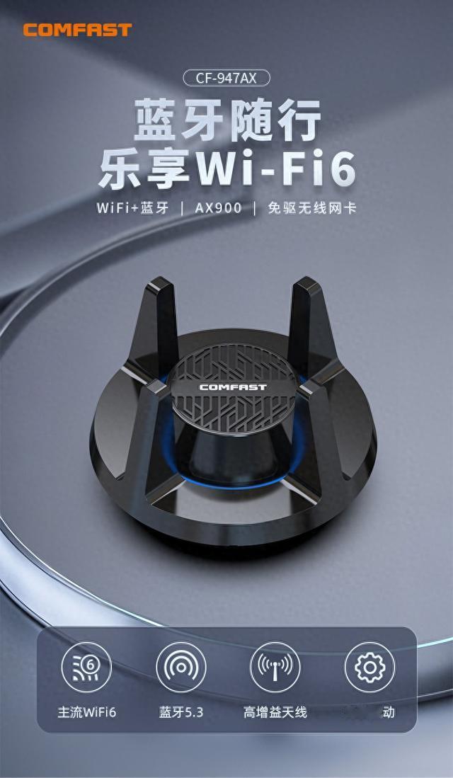 解锁无线连接新体验：WiFi6 AX900免驱蓝牙无线网卡