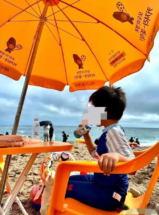 苏醒老婆发文晒度假照69元泳衣太出片身材抢镜大儿子侧颜神似苏醒