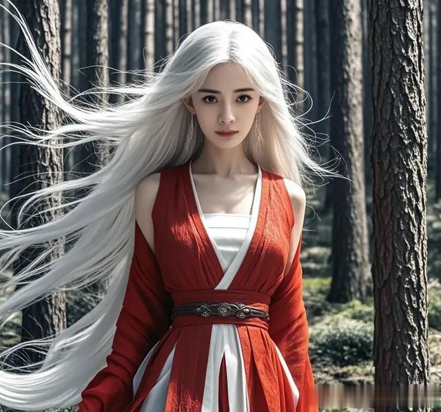 杨幂白发魔女造型曝光,又酷又飒