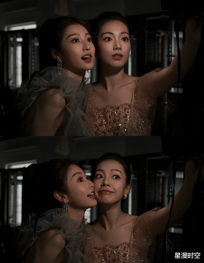 被冯琳元宵节造型美到了!灰蓝长裙高马尾仙气飘飘,笑容甜美治愈