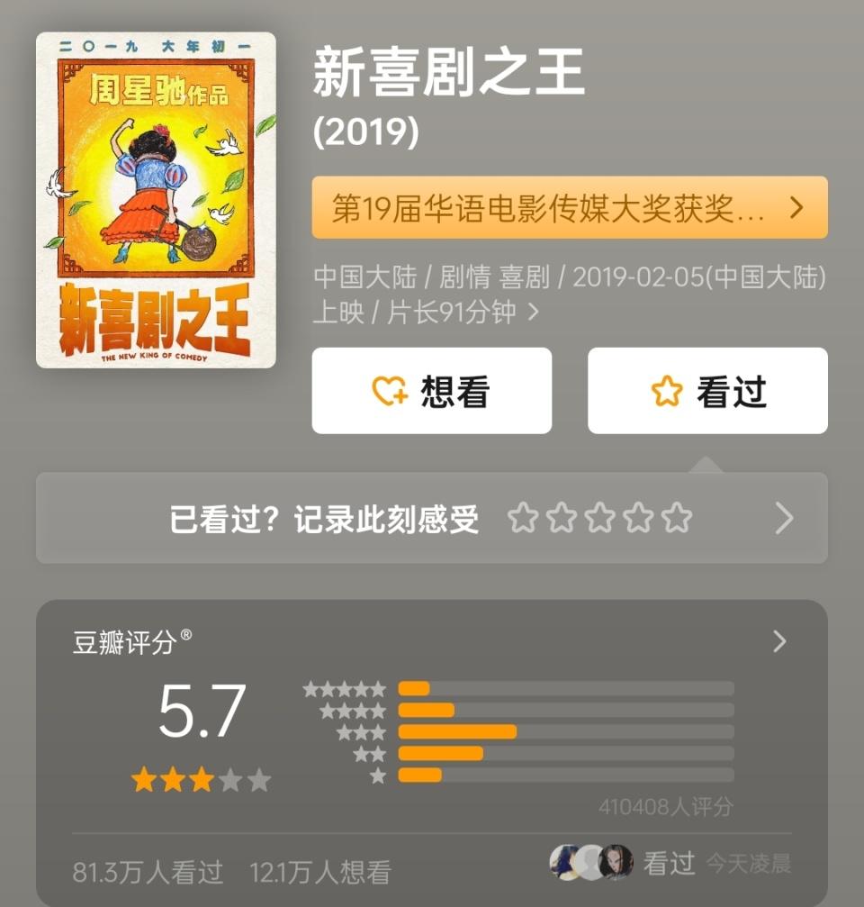 周星驰“新片”票房遇冷,首日票房仅273万