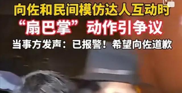 向佐掌掴李小龙模仿者,对方报警:向华强儿子无法无天?本人回应
