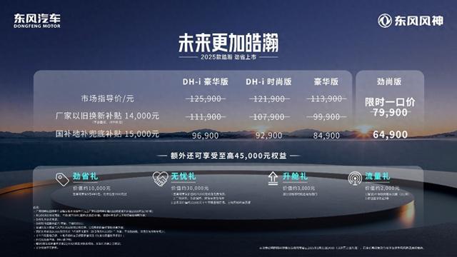 限时补贴价6.49万，2025款皓瀚正式上市