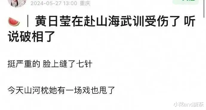 脸部受伤被缝七针，延误进度险遭换角