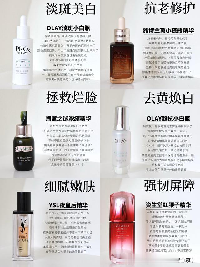 夏天晒黑晒斑如何挽救,推荐6款大牌美白精华,希望你们能够喜欢