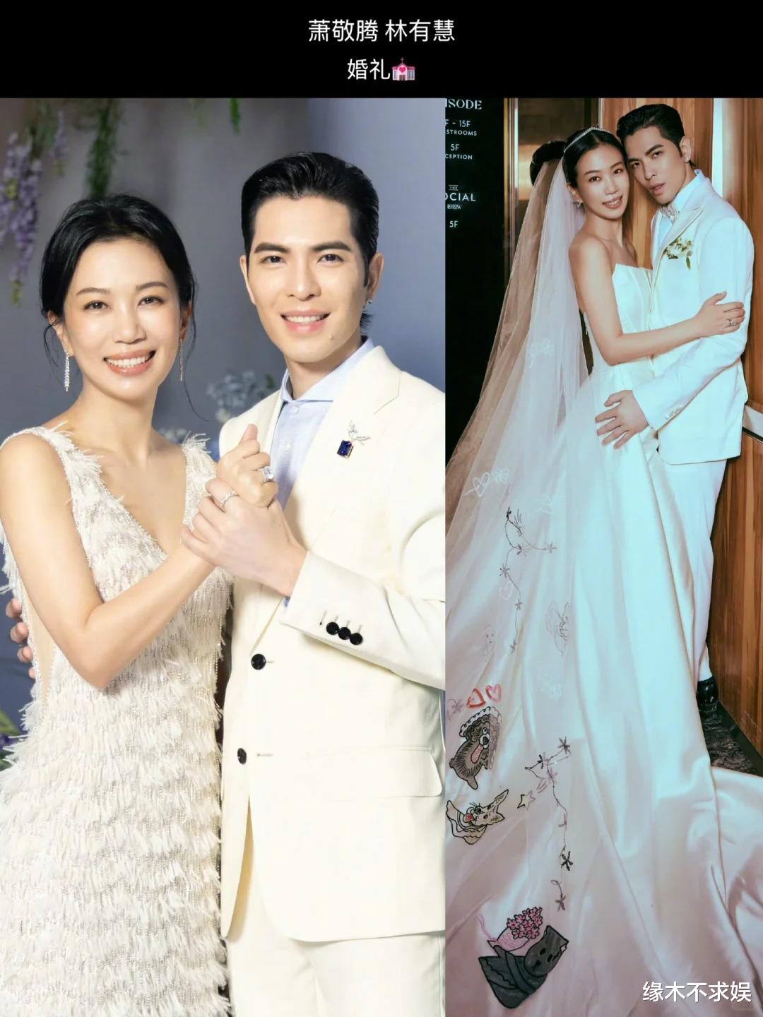 萧敬腾婚礼内场：51岁新娘生图太年轻，女宾客和新郎合影惹争议！