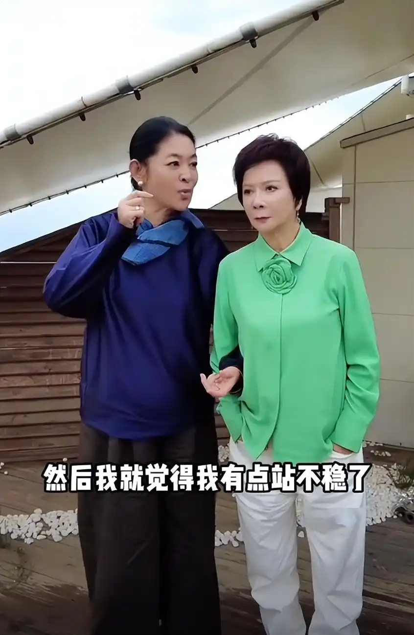 倪萍自曝家中突遭意外，不慎摔落腿部骨折，如今和蔡明现身内蒙