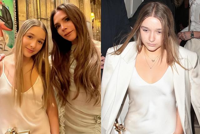 贝克汉姆搂抱13岁女儿,小七跨坐老爸身上,五官神似老妈