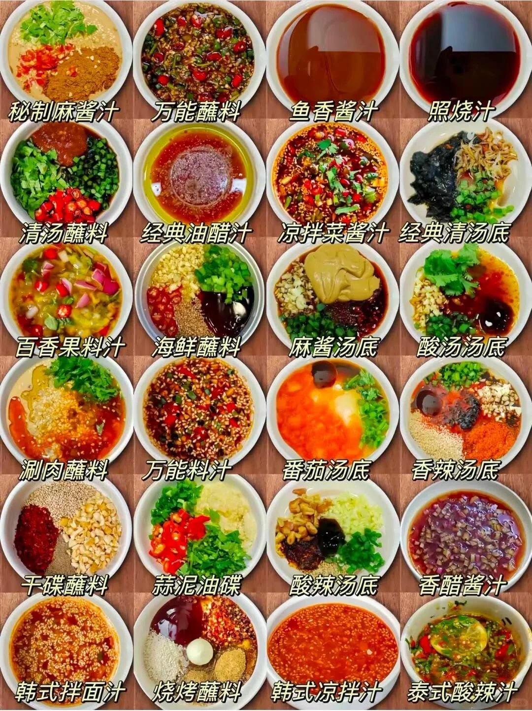 24种夏日必备料汁, 凉拌蘸料汤底酱汁全拿捏