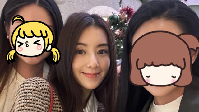 郭富城妻女逛街被偶遇，37岁方媛年轻漂亮，女儿露脸美貌惊人