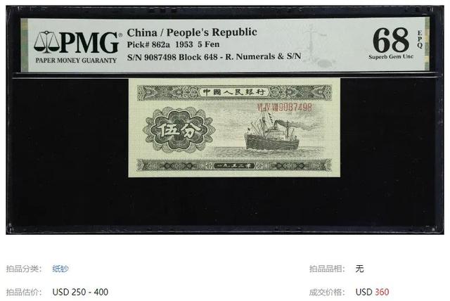 这张5分纸币,卖了2607元,谁还有?