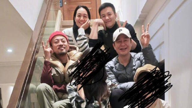 周一围张颂文林家川三家聚会，张颂文妻儿出镜，老婆漂亮有气质