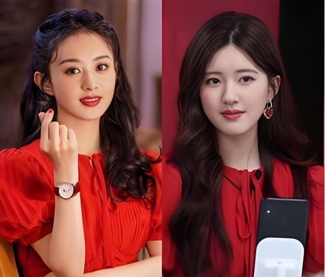 当37岁赵丽颖和26岁赵露思同框,医美脸对比下,才知自然老有多美