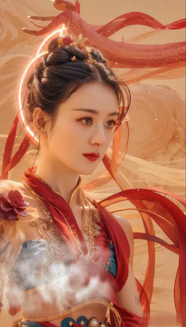 赵丽颖的敦煌造型太美了