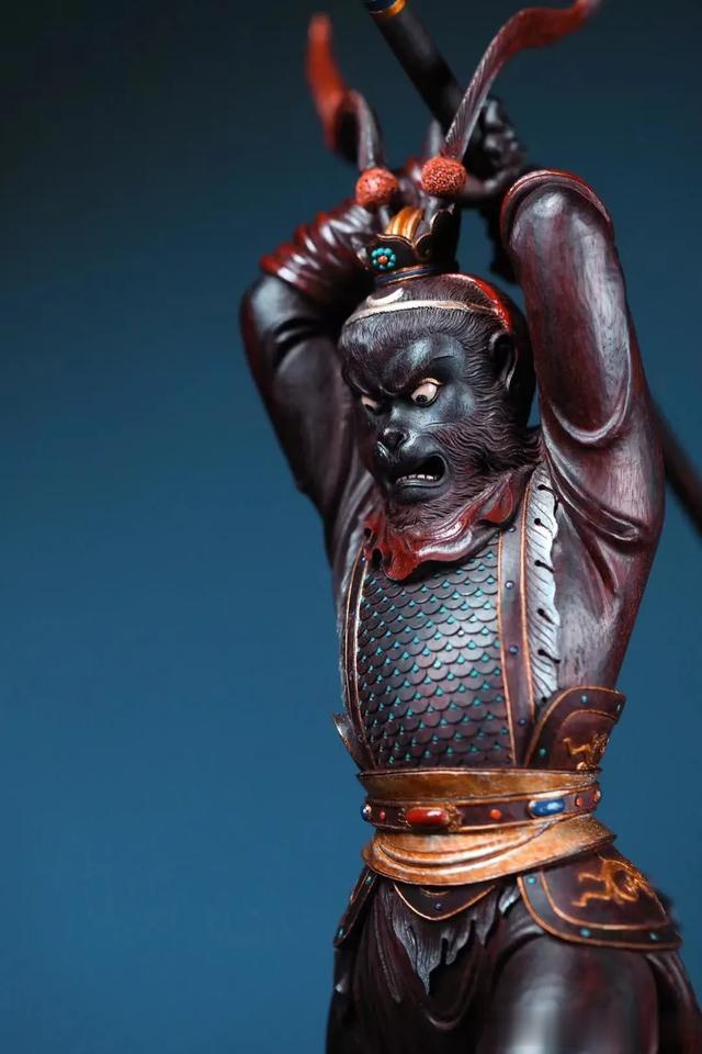 小叶紫檀清刀名家款【大圣】