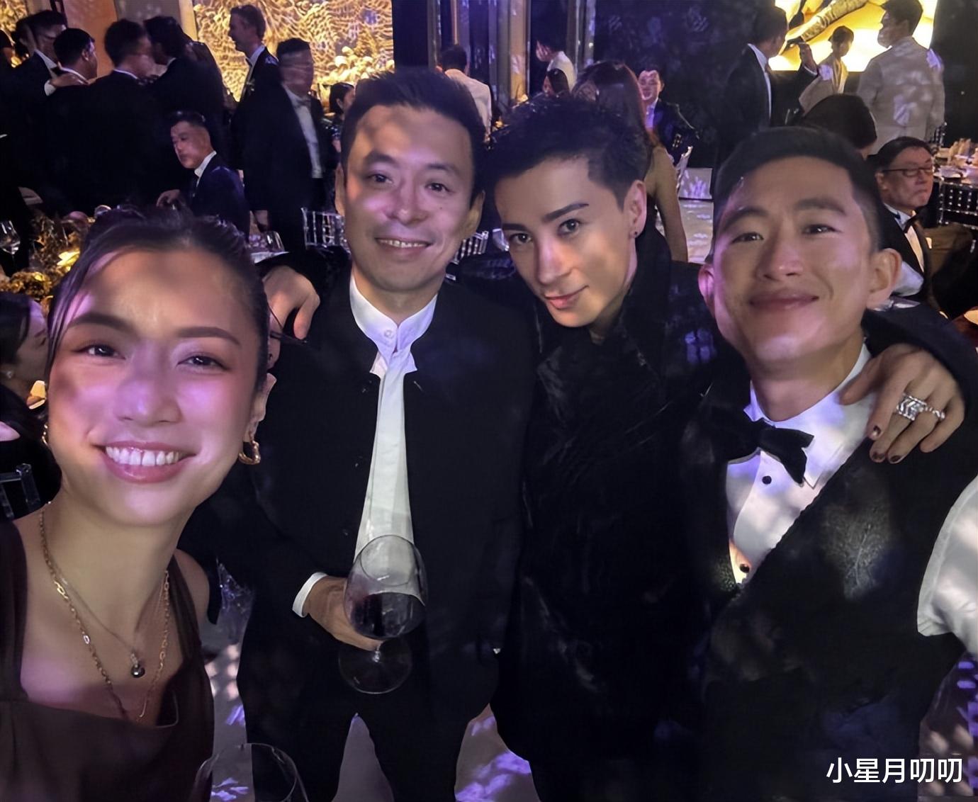 霍启仁带泰国未婚妻参加婚宴,女方穿着大胆略显驼背!气质很普通