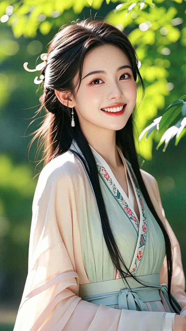 古韵甜美的微笑:秀外慧中的古装佳人