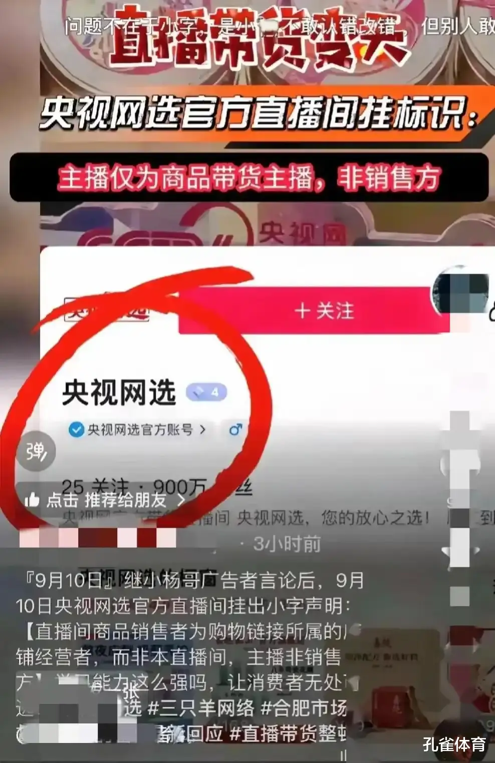 小杨哥直播间挂免责小字,引来无数主播模仿,比如董宇辉老罗辛巴