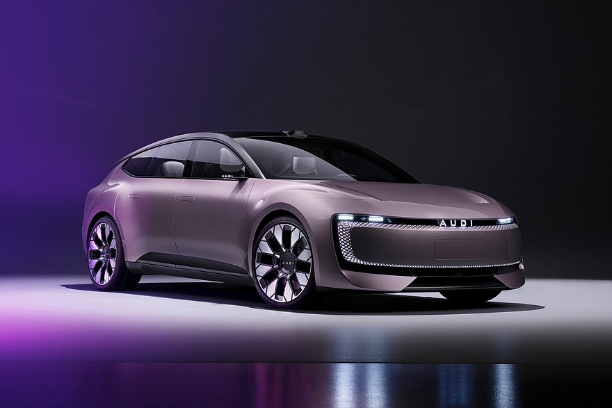 奥迪与上汽推出新品牌AUDI，其首款概念车发布，外观漂亮，不挂四环LOGO
