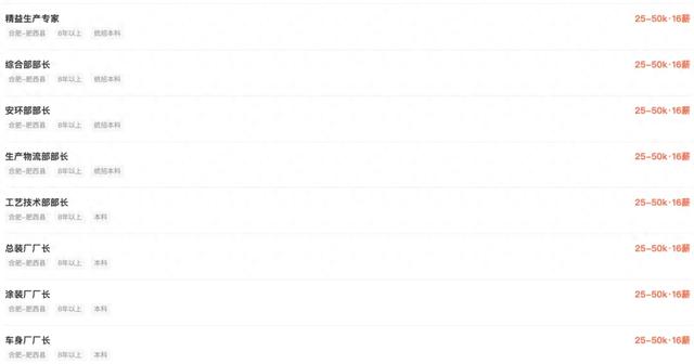 2.5-5万*16薪,江淮华为造车招聘