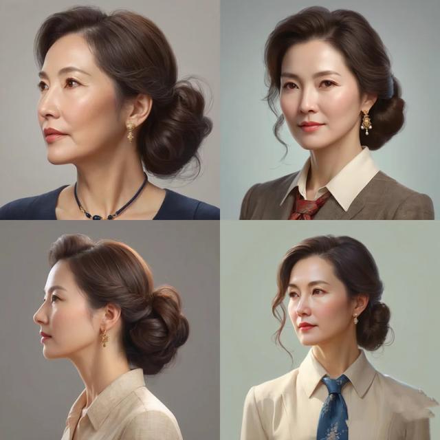 60岁剪什么发型显年轻？短发蓬松微卷、长发低矮盘起，优雅不油腻