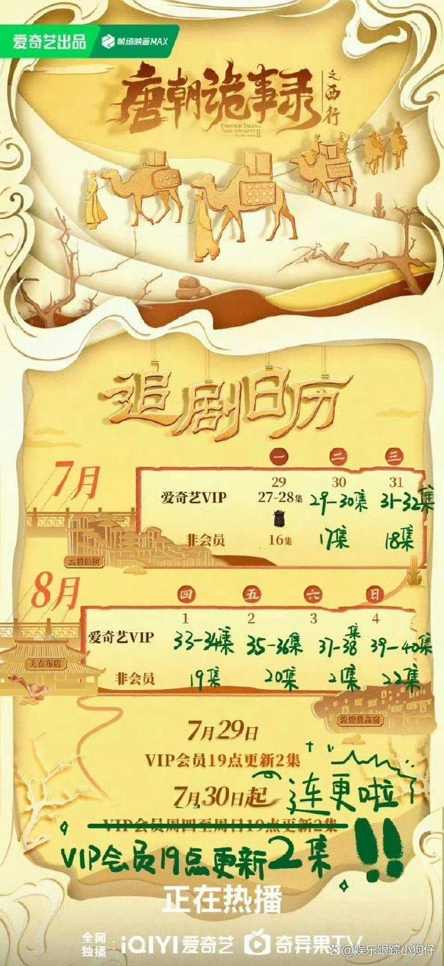 《唐诡2》宠粉硬刚平台：追剧日历每天2集不断更，大结局不超点？