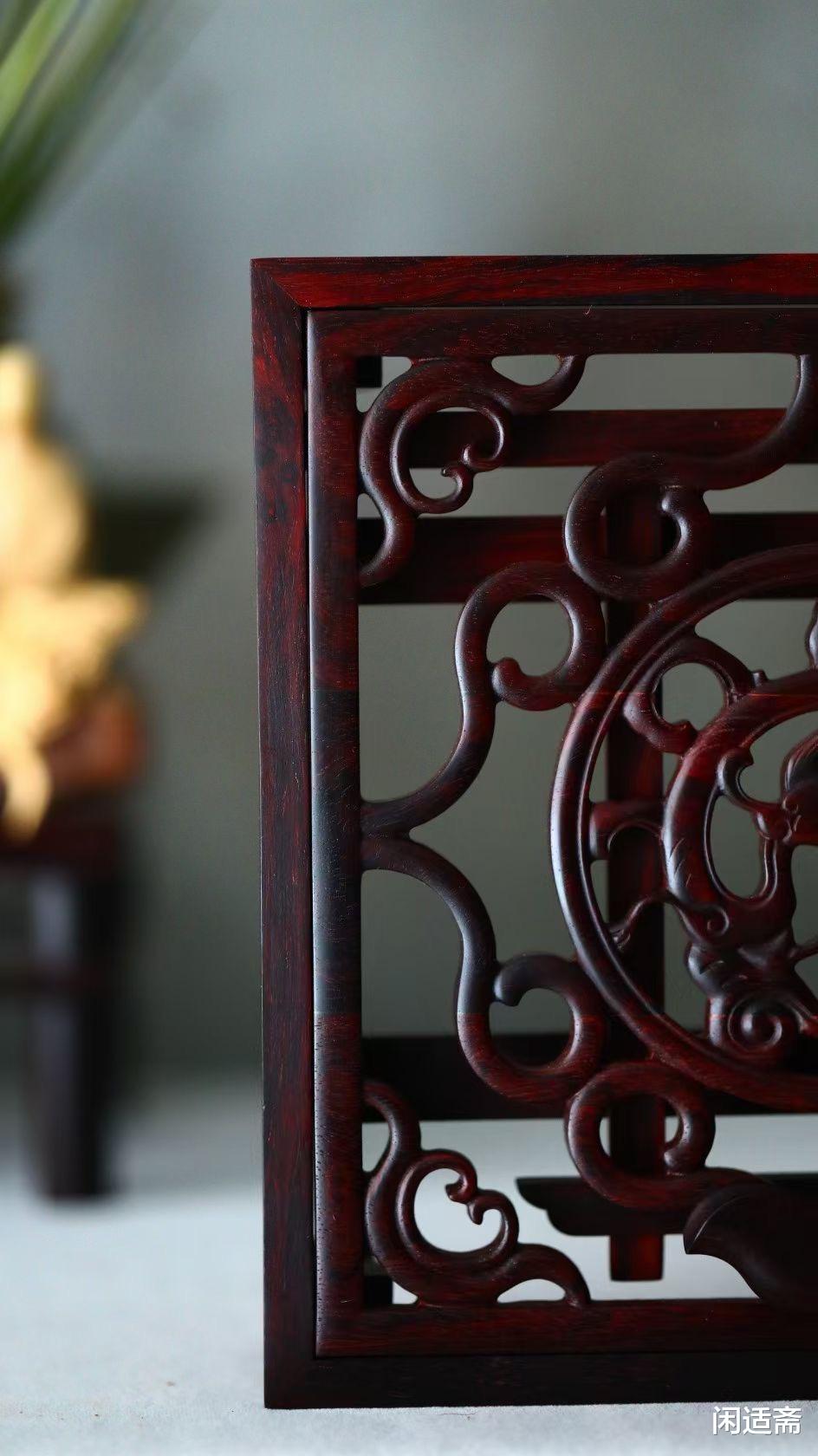 书斋集萃,小叶紫檀,复刻明式螭龙镜架